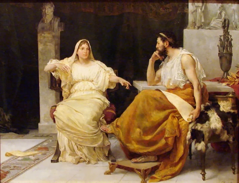 José Garnelo y Alda - Aspasia e Pericle